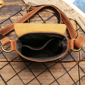 Wholesale New Crazy Horse Leather Crossbody <b>Small</b> Backpack Genuine Leather Shoulder <b>Bag</b> Fashion Simple Phone Purse For <b>Men</b> Women - Product Image 5
