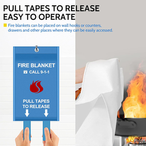 40 "x 40" CE بطانية أمان لإخماد الحرائق بطانيات طوارئ من الألياف الزجاجية للمطبخ - Product Image 2