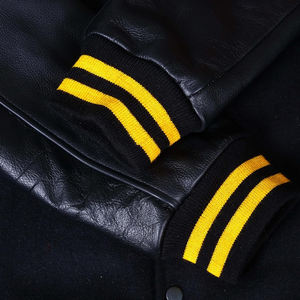 Chaqueta universitaria de invierno para hombre más vendida, decoración de bordado de lana y cuero de secado rápido transpirable personalizada - Product Image 6