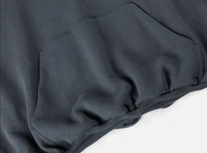 Haute qualité unisexe coton sweat pull en gros hommes à capuche épais goutte épaule coupe ample couleur unie automne hiver - Product Image 6