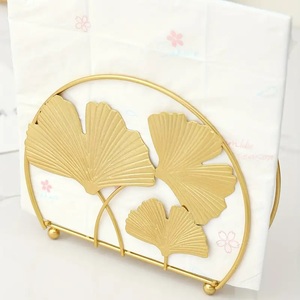 ที่ใส่กระดาษเช็ดปากและทิชชู่แบบพกพา ดีไซน์หรูหราทันสมัย สีทอง ตกแต่งลายผีเสื้อ สำหรับใช้ในบ้าน โรงแรม ร้านอาหาร - Product Image 5