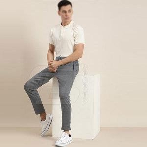Pantalones de chándal ajustados para hombre personalizados, ropa deportiva informal de lona ligera, cintura media, patrón recto, precio atractivo - Product Image 4