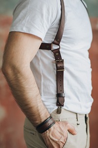 Arnés de hombro ajustable para hombre, accesorios de cuero negro de talla grande para hombre, parte superior del cuerpo, pecho de cuero vegano, moda de 2017 - Product Image 5