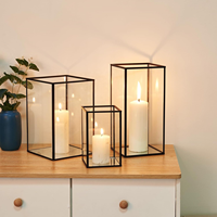 Décoration d'intérieur géométrique en métal noir mat, étanche, écologique, de luxe, fantaisie, personnalisée, en gros, sous marque privée