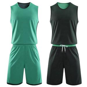 Ensemble de maillot de basket-ball pour hommes, débardeur sans manches avec short, évacuation de l'humidité, respirant, séchage rapide, couleur unie, vêtements de sport - Product Image 1