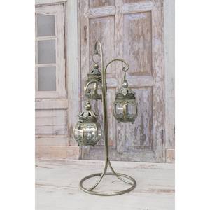 Lanternes en métal et en verre sur pied, le charme intemporel des lanternes du Ramadan lie le passé, le présent et l'avenir du patrimoine islamique. - Product Image 1