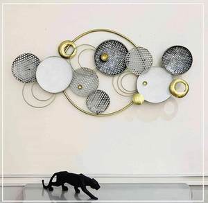 Décoration murale de luxe et élégante pour la maison, hôtel, restaurant, chambre à coucher, décoration florale couleur or, arts suspendus muraux - Product Image 2