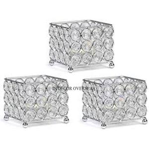 Cristal perlé fantaisie élégant concepteur Table pièce maîtresse décoration votive bougeoir foudre accessoires fournitures - Product Image 3