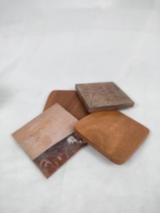 Posavasos de Té Geométricos de Madera Negra y Resina, Tradicionales, de Lujo, Accesorio de Cocina para Hogar, Hotel y Resorts, al por Mayor - Product Image 5