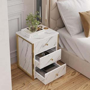 Mesa auxiliar de madera con cajones para espacios reducidos, mesa auxiliar de madera decorativa para decoración del hogar, mesa auxiliar de madera ligera - Product Image 1