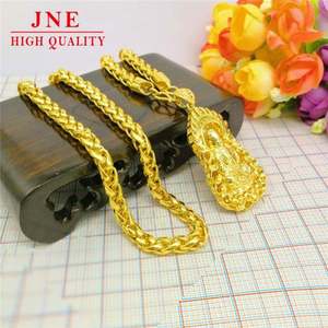 Vietnam Placer Or Couleur <span class=keywords><strong>Chopin</strong></span> Collier Lampe Collier Vietnam Placer Or Ornement Costume Série Avec Pendentif - Product Image 5