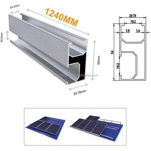 Wholesale Solar Bracket Solar Rails Bipv Waterproof Solar Rail Aluminium Solar Mounting Rail for Solar Panel - Product Image 3