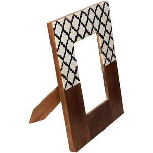 Cadre photo vintage en résine avec incrustation personnalisée, impression typographique 3 couleurs, fait main, à suspendre, orientation verticale - Product Image 2