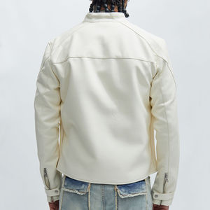 Chaqueta de cuero de invierno para hombre de alta calidad, chaqueta de motocicleta de cuero genuino personalizada, estilo informal impermeable - Product Image 4