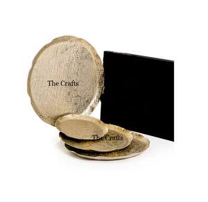 Bandeja de servicio de aluminio de color dorado, la mejor calidad, tamaño y forma personalizados, bandeja de comida para aperitivos - Product Image 2