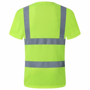 Camisetas de Trabajo de Manga Corta Reflectantes de Poliéster de Alta Calidad, Camisetas de Trabajo de la Mejor Calidad para la Construcción - Product Image 4