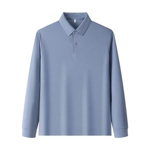 Custom Logo <b>Polo</b> High Thick Long Sleeve <b>T</b>-<b>Shirt</b> for Men Stretch & Wear-Resistant Fabric for Sports and Casual Wear - Product Image 5
