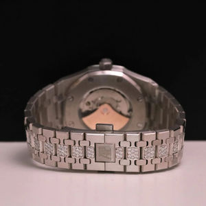 Reloj de Pulsera de Lujo con Diamantes Moissanite VVS, Reloj de Cuarzo con Esfera de Barra ETA Automática, Estilo Iced Out para Hombre - Product Image 4