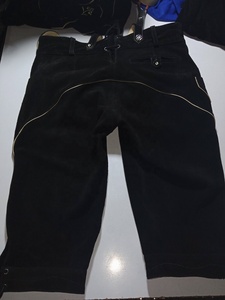 Pantalones Trachten Bávaros Negros para Hombre, Estilo Oktoberfest, con Detalles en Cuero, 2026 - Product Image 2