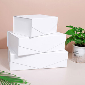 Caja con tapa magnética Cajas de embalaje y envío Rectángulo Marrón Blanco y Negro Caja de regalo de color 14cm * 12cm * 4cm - Product Image 2