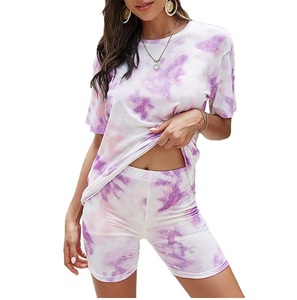 Novedad de verano, conjuntos de pantalones cortos informales para mujer, camiseta de manga corta, pantalones cortos, conjuntos sólidos, ropa de marca, conjunto de 2 piezas, cintura alta transpirable - Product Image 5