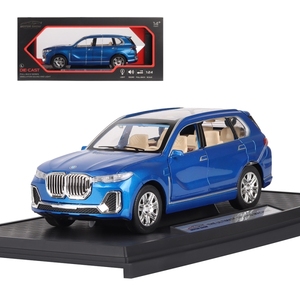Modèle de voiture miniature BMW X7 bleue 1:24 pour enfants, Motor Show L - Product Image 1