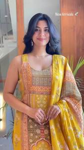 Ensemble décontracté en mousseline imprimée avec dupatta, taille M à 10XL, FATEMA FASHION, séchage rapide, toutes saisons, pour Diwali - Product Image 5