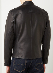 Blouson en cuir d'agneau véritable personnalisable pour homme 2026, marron, à fermeture éclair, col montant, mode hiver, options de tailles et de couleurs - Product Image 6