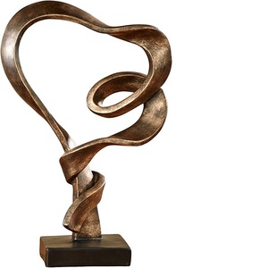 Escultura de aluminio en forma de rombo Horizontal personalizada, mesa lateral de dormitorio, escultura decorativa para sala de estar - Product Image 4