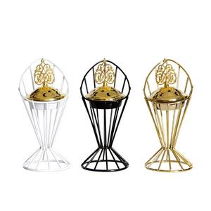 Brûleur d'encens arabe de forme étonnante du Moyen-Orient exquis brûleur d'encens en métal brûleur d'encens Mubkhar - Product Image 6