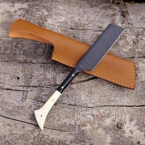 มีดโกนตรงปลายแหลมแบบปรับแต่งได้ ทำจากสแตนเลส ด้ามไม้แบบเต็มด้าม ผลิตด้วยมือ รองรับ OEM ความหนาใบมีด 0.45 มม. ขนาด 6.5 - Product Image 2