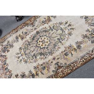 พรมขนสัตว์สีเบจสีน้ำตาลแบบดั้งเดิม4x7ft การออกแบบการเย็บปะติดปะต่อกันแบบคลาสสิกสี่เหลี่ยมขนาดใหญ่ห้องโถงยางใหม่สำหรับห้องพัก - Product Image 5