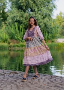 เดรสคอวีอัดจีบเอวเซ็กซี่สำหรับผู้หญิงชุดราตรีลำลอง - Product Image 2