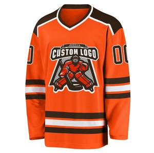 Maillot de hockey sur glace crossover 100% polyester imprimé par transfert thermique antibactérien à séchage rapide, option de nom d'équipe personnalisé, unisexe adulte - Product Image 1