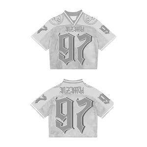 Logotipo personalizado Streetwear Camiseta de fútbol americano OEM corte perfecto uniforme de fútbol americano con logotipo y diseño personalizados - Product Image 6