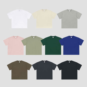 T-shirt à col rond en coton Couleurs personnalisables T-shirts pour hommes Boxy Oversized Fit T-shirts à col rond pour hommes - Product Image 3