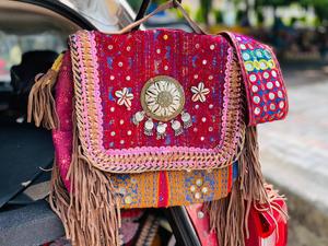 Bolso de hombro indio hecho a mano para mujer, bolso de hombro para mujer, bolso de mano bordado Vintage de lujo personalizado - Product Image 6