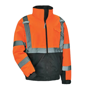 Vente en gros de vêtements de sécurité industrielle de haute qualité en polyester double veste réfléchissante imperméable - Product Image 5