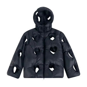 Wholesale <b>Men</b> Autumn Winter Solid Puffer Jacket Stand Collar Zip Up Casual <b>Warm</b> <b>Coat</b> with Pockets - Product Image 2