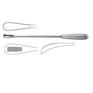 Curette utérine Cuzzi, acier inoxydable chirurgical de qualité médicale, instruments gynécologiques - Product Image 1