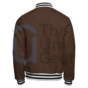 Nuevas chaquetas universitarias de cuello levantado a la moda para hombres y mujeres, ropa informal de diseño personalizado con logotipo frontal para béisbol universitario Letterman - Product Image 6