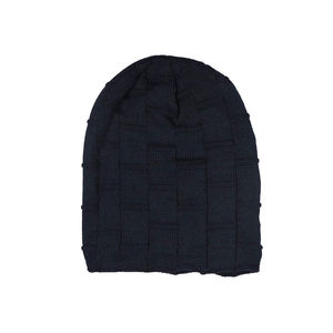 Chapeau d'hiver tissé en jacquard de laine 100% de qualité supérieure Logo personnalisé Patch brodé Designer Bonnet à carreaux Bonnet en tricot jacquard - Product Image 3