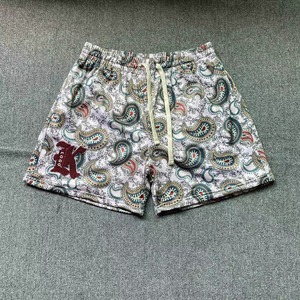 Paisley sublimación impresión doble capa Bandana pantalones cortos fabricante 5 pulgadas hombres Camo pantalones cortos de malla personalizados con cordón personalizado - Product Image 3