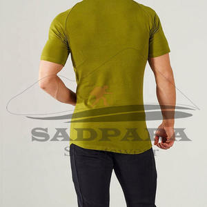 T-shirts d'entraînement de gymnastique pour hommes 100% coton à manches courtes en maille respirante à séchage rapide Muscle Fit Action Bodybuilding T-Shirt Lettre - Product Image 2