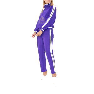 Wholesale High Quality <b>Polyester</b> Fleece Women's Tracksuit Custom Designed Sportswear with Zipper Pockets and Printed Technics - Product Image 1