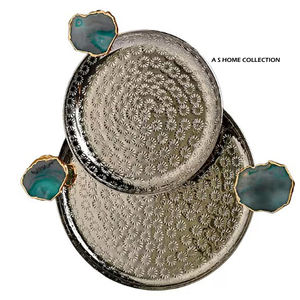 Luxury Marble Tray <b>Crafted</b> For High End Interior Designer Dining <b>Table</b> Decor And Stylish Home Accents - Product Image 2