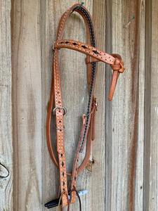 Brida Ecuestre Occidental Hecha a Medida de Alta Calidad, 100% Cuero Genuino, Cabezada y Pechera para Montar a Caballo - Product Image 2