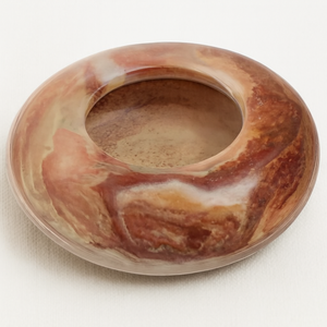 Cendrier rond en marbre tan accessoire de décoration intérieure moderne de luxe et cadeau bol à fumer en pierre de style dernier cri à vendre - Product Image 2