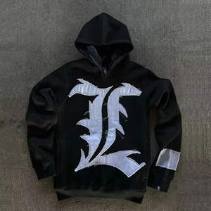 Fabricant de survêtements et de sweats à capuche streetwear d'hiver OEM ODM, logo personnalisé, sweat à capuche en coton 100% lourd, patch brodé délavé - Product Image 2