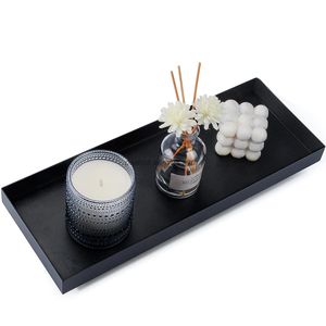 Plateau de service rectangulaire doré élégant avec finition polie et design minimaliste, parfait pour les repas élégants et la décoration intérieure - Product Image 4